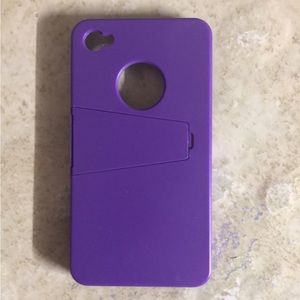 Purple iPhone 5 Hard Plastic Case with Kickstand